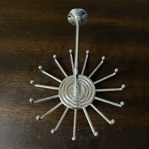 Vintage Mid Century Metal Round Tie Holder